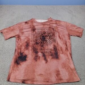 Tarot Sun Moon Shirt Mens Large Red Black‎ Tie Dye Future Is In Your Hands Tee